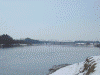 朝日橋と北上川を望む