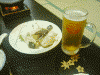 今日の夕食(2)：カニに地ビール＼^o^／