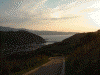 積丹岬灯台から入舸の街へ降りる時の風景