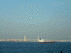 東京湾から見た横浜ベイブリッジ