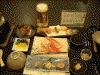 紋別プリンスホテルでの夕食(カニづくし)(3)/カニの天ぷら,ゆでたカニの足などなど