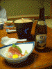 紀州鉄道箱根強羅ホテルの夕食(3)/お刺身に箱根バージョンの黒ラベル