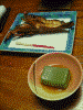紀州鉄道箱根強羅ホテルの夕食(5)/よもぎの豆腐と伊勢エビ