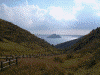 赤壁展望台からの帰り道(1)/神島がきれいに見える
