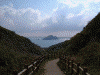 赤壁展望台からの帰り道(3)/神島がきれいに見える