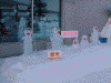 旭川空港玄関の氷像