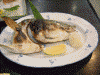 若葉旅館での夕食(4)/ワラスのカブト焼
