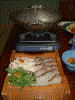 土肥ホテル山海亭の夕食(2)/鯛しゃぶ