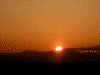 車窓から見える夕陽を眺める(2)