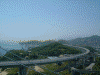 糸山公園から見る来島海峡大橋へのアプローチ