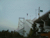 渦の道入口から大鳴門橋を見る