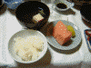 志摩ビーチホテルの夕食(10)/ご飯，吸い物，デザート(すいか)