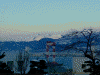 夕方の光を浴びる駒ヶ岳