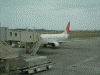 宮古空港に到着したJTA 21便