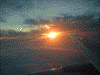 JAL4504便から眺める夕陽(1)