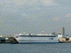 マリーンシャトルからの横浜港の眺め／瑞穂ふ頭に停泊している米軍の輸送船・Westpac Express(1)