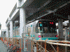 元住吉駅(12)/旧駅ホームに回送されていたメトロ南北線用9000系。引き上げ線としても使っている模様。