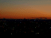 東京シティビューからの眺め(17)/横浜方向に広がる夕焼け。中心の高い建物はランドマークタワー