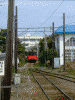 折り返し銚子行きとなる電車801号が接近/外川駅