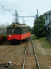 笠上黒生で交換する外川行き電車801号(1)