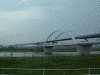 都バス 王40系統からの車窓(2)/荒川を渡る首都高速中央環状線の橋