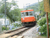 大平台踏切を通過する強羅行き電車(2)