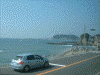 江ノ電から眺める江ノ島と海