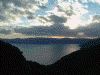 国道102号線から十和田湖を眺める