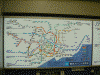 東京メトロの路線図と北参道駅からの運賃表