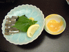 鹿児島東急ホテルの夕食(2)／きびなごの刺身