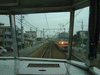 名鉄7000系パノラマカー(20)/先頭車の車窓より・快速特急 豊橋行きとすれ違う