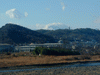 上信電鉄の車窓(7)／浅間山と高崎観音