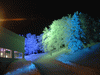樹氷高原駅の幻想的な夜景(1)