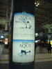 可愛いSuicaペンギンが出ている「From AQUA」の電飾ポスター／品川駅
