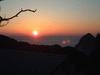 伊豆自然郷から海に沈む夕陽を眺める(1)