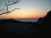 伊豆自然郷から海に沈む夕陽を眺める(6)