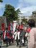 武田神社(9)／信玄公祭りに参加する甲冑姿の人たちと共に