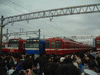 京急ファミリー鉄道フェスタ(42)／2100形「世界へ、京急で」,600形 KEIKYU BLUE SKY TRAIN,旧1000形(ヘッドマーク掲示)