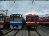 京急ファミリー鉄道フェスタ(58)／600形 KEIKYU BLUE SKY TRAIN,旧1000形(ヘッドマーク掲示)