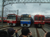 京急ファミリー鉄道フェスタ(59)／2100形「世界へ、京急で」,600形 KEIKYU BLUE SKY TRAIN,旧1000形(ヘッドマーク掲示)
