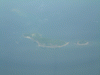 五島福江行き飛行機からの眺め(10)／左は大蟇島（おおひきしま）、右は小蟇島（こひきしま）