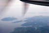 五島福江行き飛行機からの眺め(6)／西彼杵半島を横断。左の島は松島 ※マニュアル式一丸レフ撮影