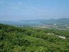 鬼岳展望所からの眺め(4)／福江空港の滑走路と海
