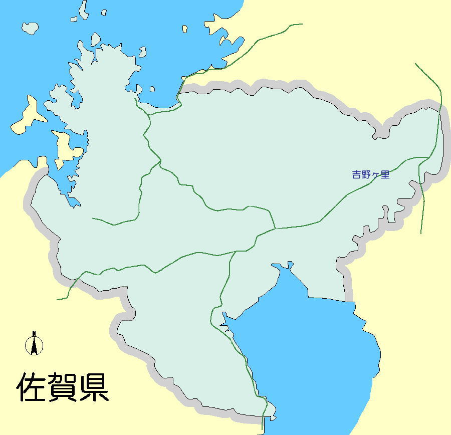 佐賀県の地図