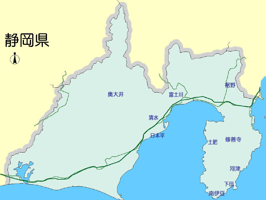 静岡県の地図