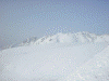 雪の大谷(8) 剣岳，真砂岳を望む