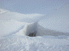 雪の大谷(12) 雪の上から望む
