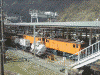 黒部峡谷鉄道：欅平方面へ列車が発車(1)
